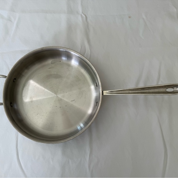 All-Clad 3-Quart Stainless Steel Sauté Pan with Lid - Picture 3 of 4